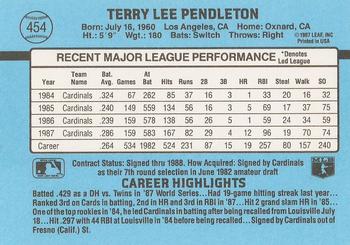 Terry Pendleton  baseball card collectible - Main Image 2
