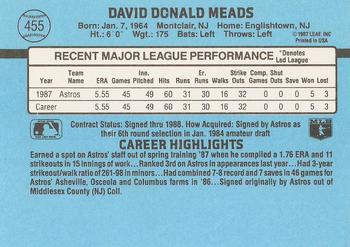 Dave Meads  baseball card collectible - Main Image 2