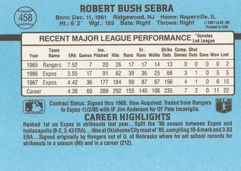 Bob Sebra  baseball card collectible - Main Image 2