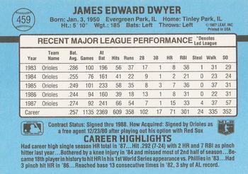 Jim Dwyer  baseball card collectible - Main Image 2
