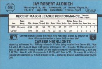 Jay Aldrich  baseball card collectible - Main Image 2