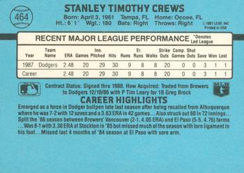 Tim Crews  baseball card collectible - Main Image 2