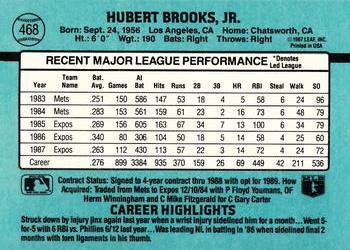 Hubie Brooks  baseball card collectible - Main Image 2
