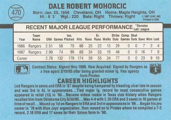 Dale Mohorcic  baseball card collectible - Main Image 2
