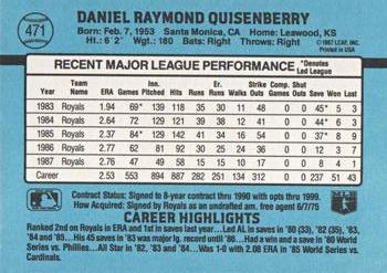 Dan Quisenberry  baseball card collectible - Main Image 2