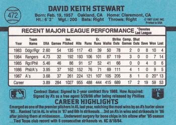 Dave Stewart  baseball card collectible - Main Image 2