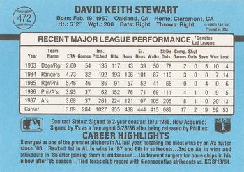 Dave Stewart  baseball card collectible - Main Image 2