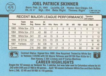 Joel Skinner  baseball card collectible - Main Image 2