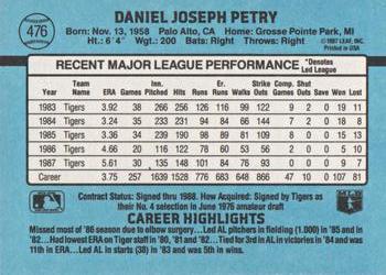 Dan Petry  baseball card collectible - Main Image 2