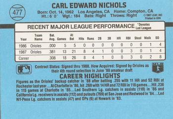 Carl Nichols  baseball card collectible - Main Image 2