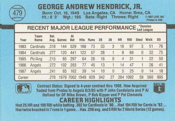 George Hendrick  baseball card collectible - Main Image 2