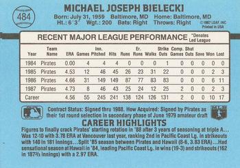 Mike Bielecki  baseball card collectible - Main Image 2