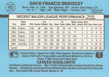 Dave Dravecky  baseball card collectible - Main Image 2