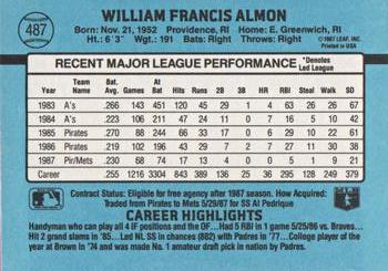 Bill Almon  baseball card collectible - Main Image 2