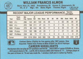 Bill Almon  baseball card collectible - Main Image 2