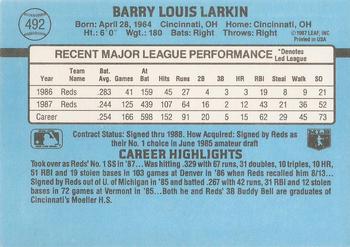 Barry Larkin  baseball card collectible - Main Image 2