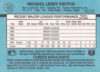 Mike Griffin  baseball card collectible - Main Image 2