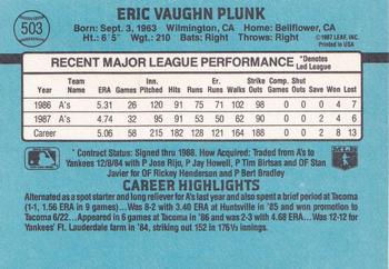 Eric Plunk  baseball card collectible - Main Image 2