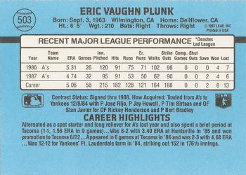 Eric Plunk  baseball card collectible - Main Image 2