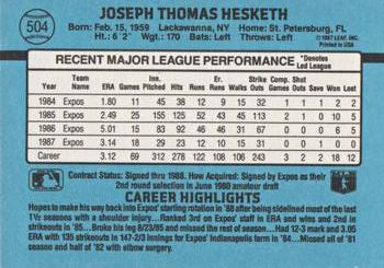 Joe Hesketh  baseball card collectible - Main Image 2
