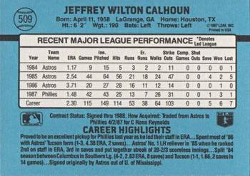 Jeff Calhoun  baseball card collectible - Main Image 2
