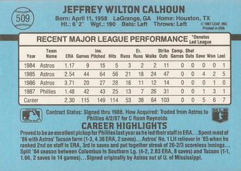 Jeff Calhoun  baseball card collectible - Main Image 2