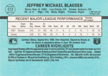 Jeff Blauser  baseball card collectible - Main Image 2