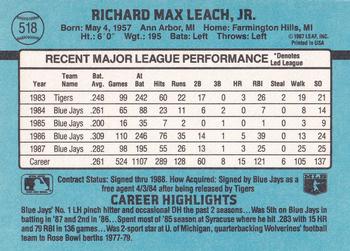Rick Leach  baseball card collectible - Main Image 2