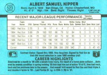 Al Nipper  baseball card collectible - Main Image 2