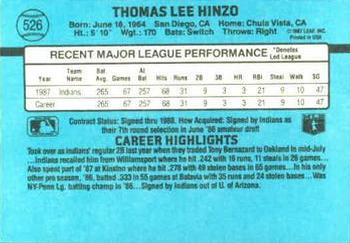 Tommy Hinzo  baseball card collectible - Main Image 2