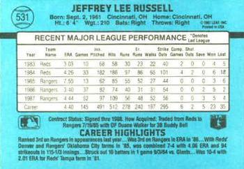 Jeff Russell  baseball card collectible - Main Image 2