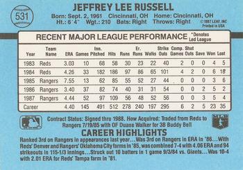 Jeff Russell  baseball card collectible - Main Image 2
