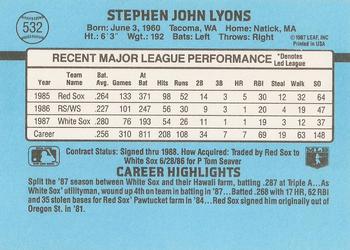 Steve Lyons  baseball card collectible - Main Image 2