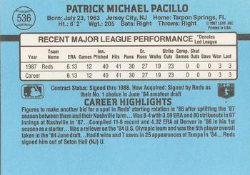 Pat Pacillo  baseball card collectible - Main Image 2