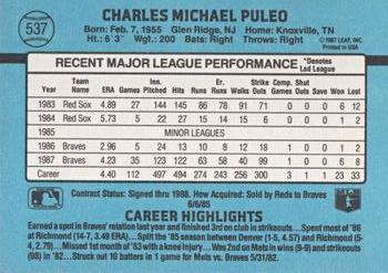Charlie Puleo  baseball card collectible - Main Image 2