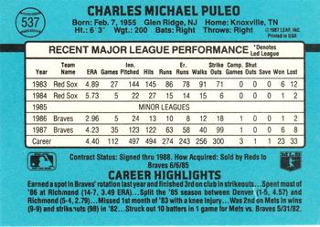 Charlie Puleo  baseball card collectible - Main Image 2