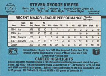 Steve Kiefer  baseball card collectible - Main Image 2