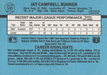 Jay Buhner  baseball card collectible - Main Image 2