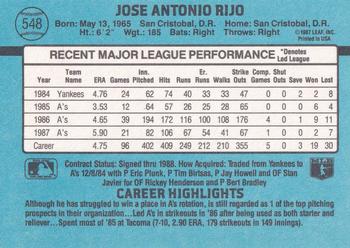 Jose Rijo  baseball card collectible - Main Image 2