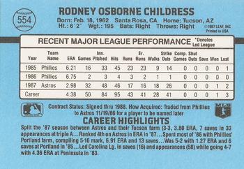 Rocky Childress  baseball card collectible - Main Image 2