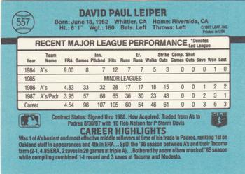 Dave Leiper  baseball card collectible - Main Image 2