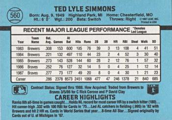 Ted Simmons  baseball card collectible - Main Image 2
