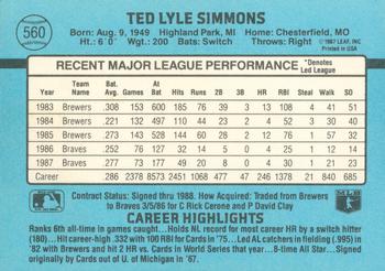 Ted Simmons  baseball card collectible - Main Image 2