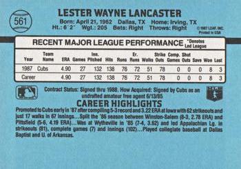 Lester Lancaster  baseball card collectible - Main Image 2