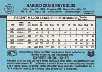 Harold Reynolds  baseball card collectible - Main Image 2