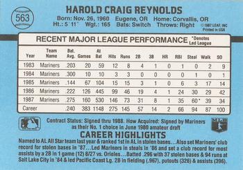 Harold Reynolds  baseball card collectible - Main Image 2