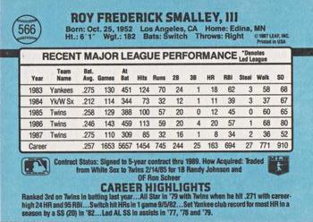 Roy Smalley  baseball card collectible - Main Image 2