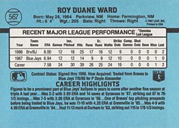 Duane Ward  baseball card collectible - Main Image 2