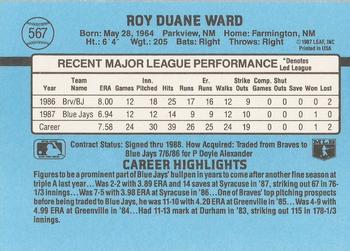 Duane Ward  baseball card collectible - Main Image 2