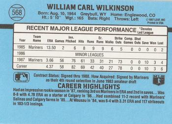 Bill Wilkinson  baseball card collectible - Main Image 2